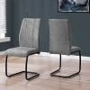 Fabric Black Metal and Polyester Dining Chairs