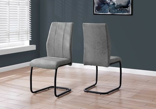 Fabric Black Metal and Polyester Dining Chairs