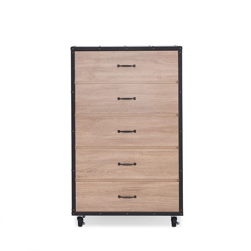 Weathered Light Oak Particle Board Chest