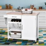 HOMCOM Kitchen Trolley Serving Cart