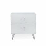 White Wood Rectangular Night Stand