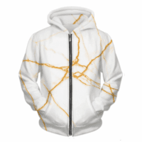 Gold and marble UNISEX ZIP HOODIE