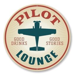 36" Pilot Lounge Sign