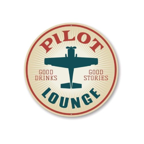 12" Pilot Lounge Sign